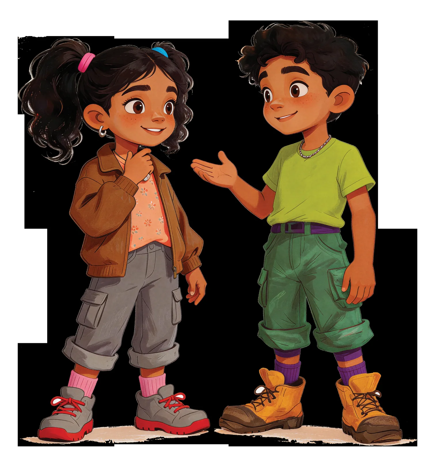 Two friends chat and share their day.