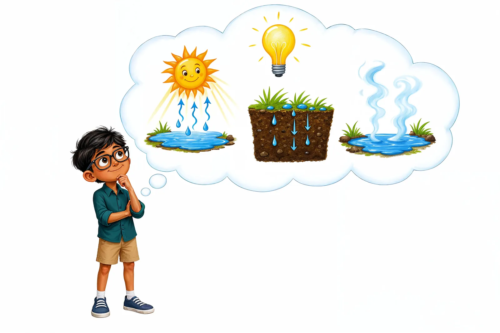 Wondering how rain and clouds work — thinking like a scientist.
