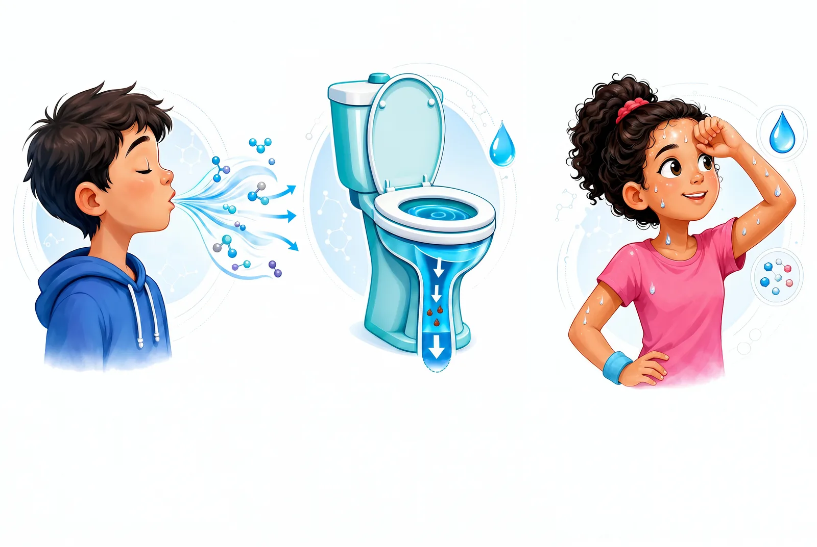 How the body removes waste to stay clean and healthy.