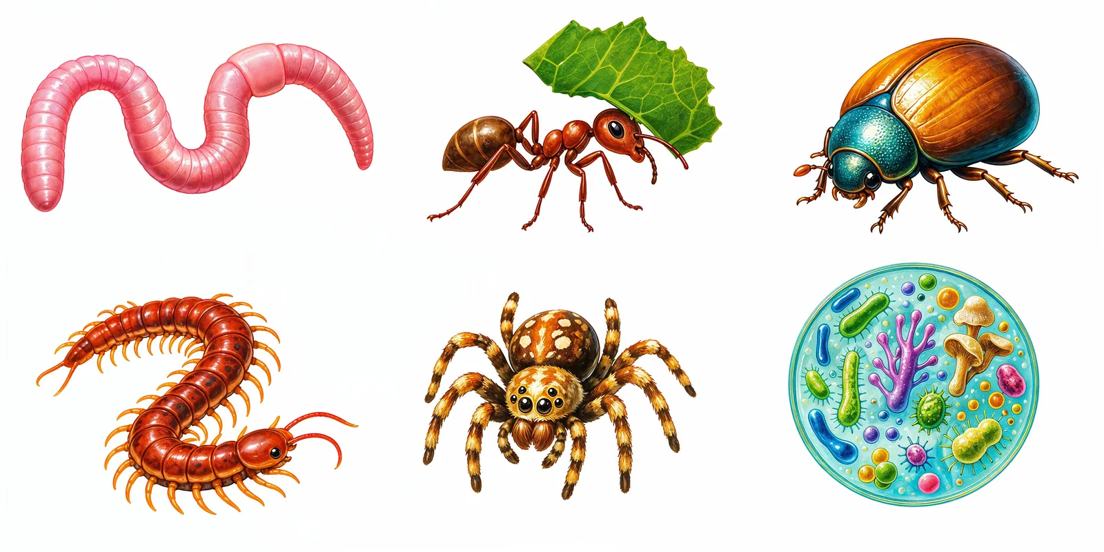The tiny creatures that live and work in the soil.