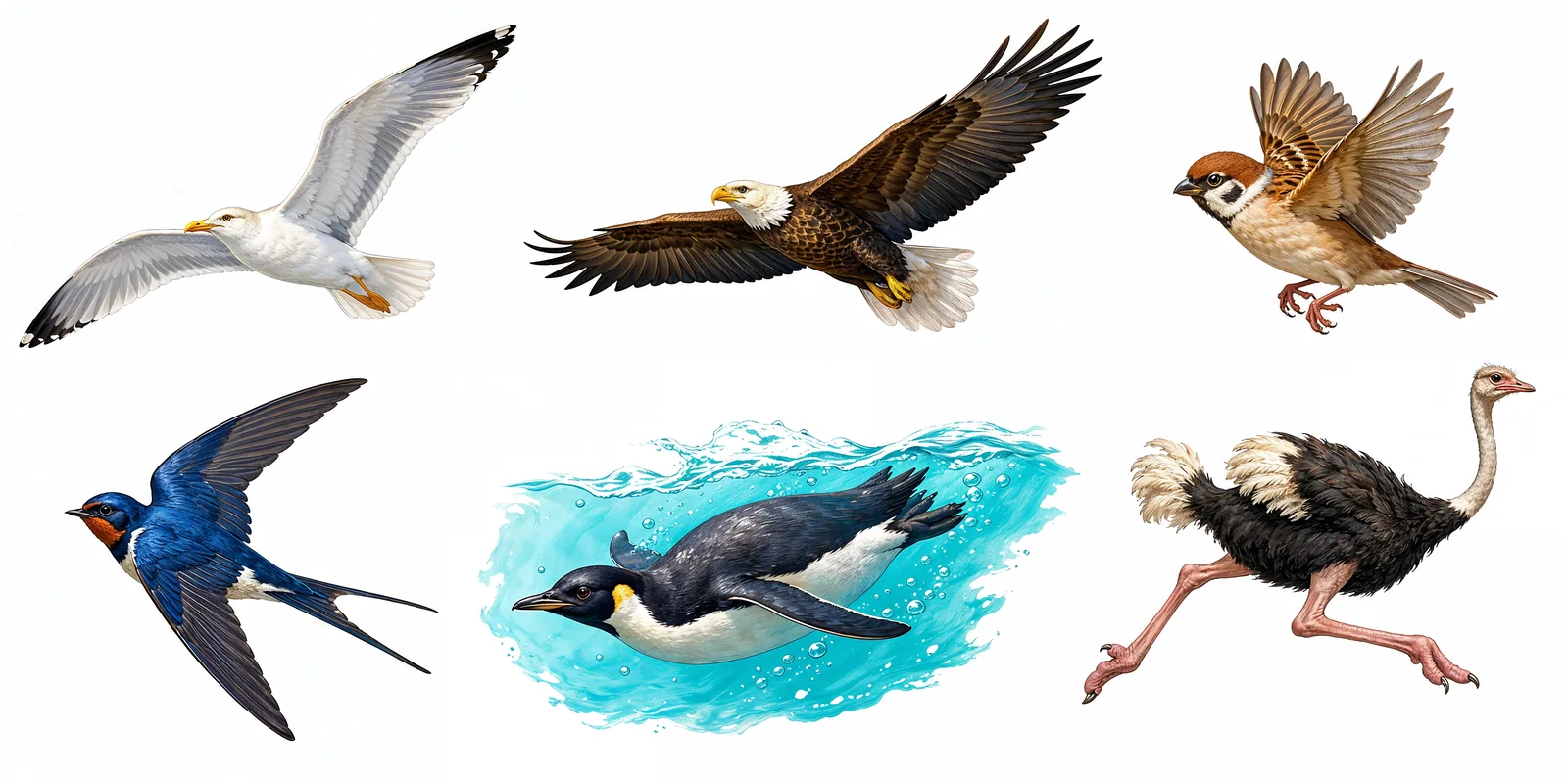 Different wings for gliding, soaring and speed.