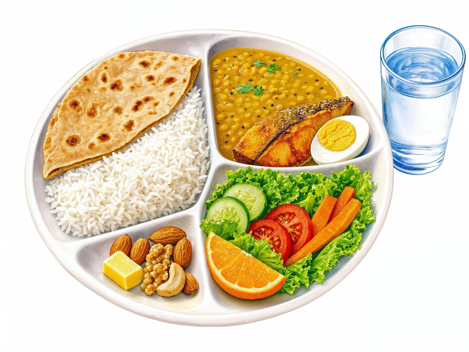 A balanced plate — the right mix from every food group.