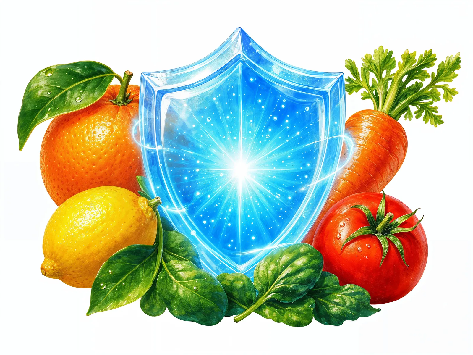 Vitamins act like a shield, protecting us from illness.