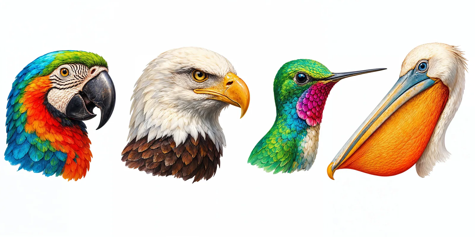 Different beaks for different foods.