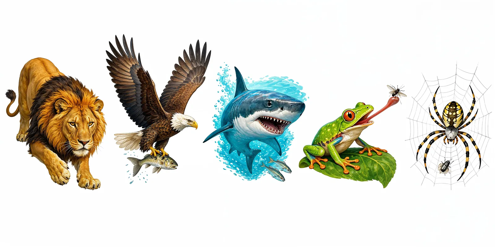 Carnivores — animals that hunt and eat meat.