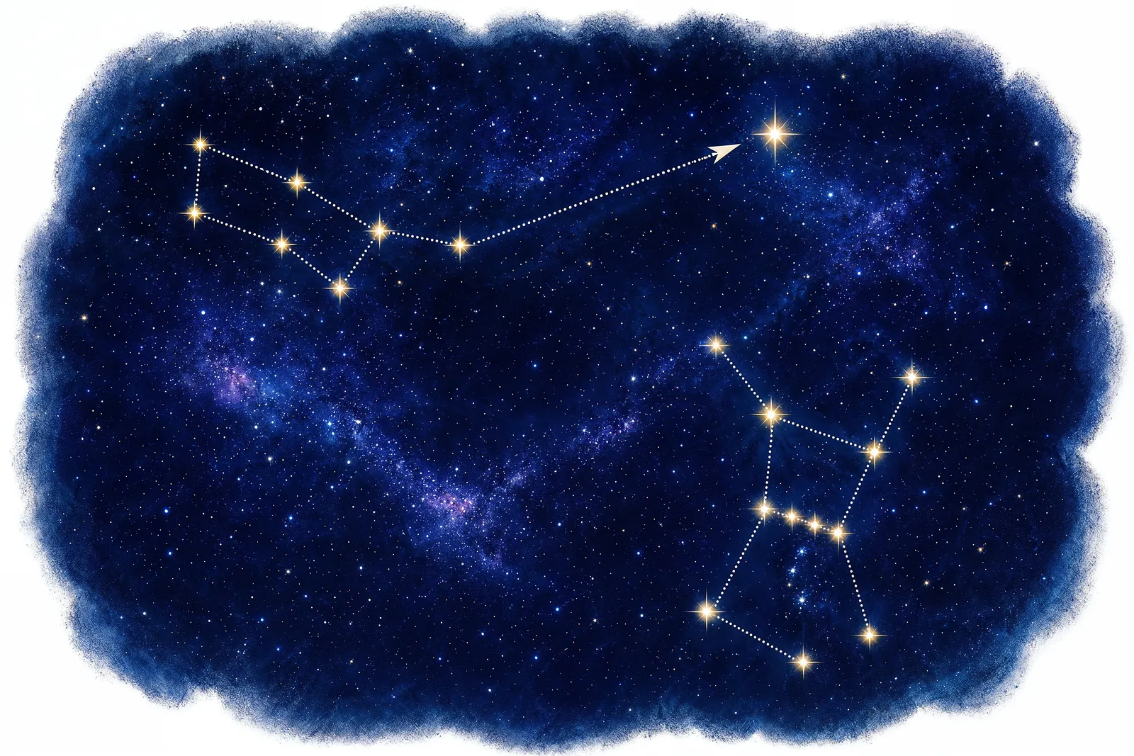 Constellations — patterns the stars make across the night sky.