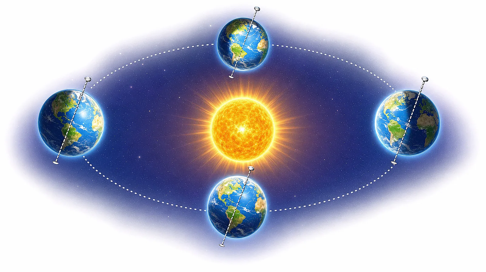 How the Earth's tilt gives us the changing seasons.