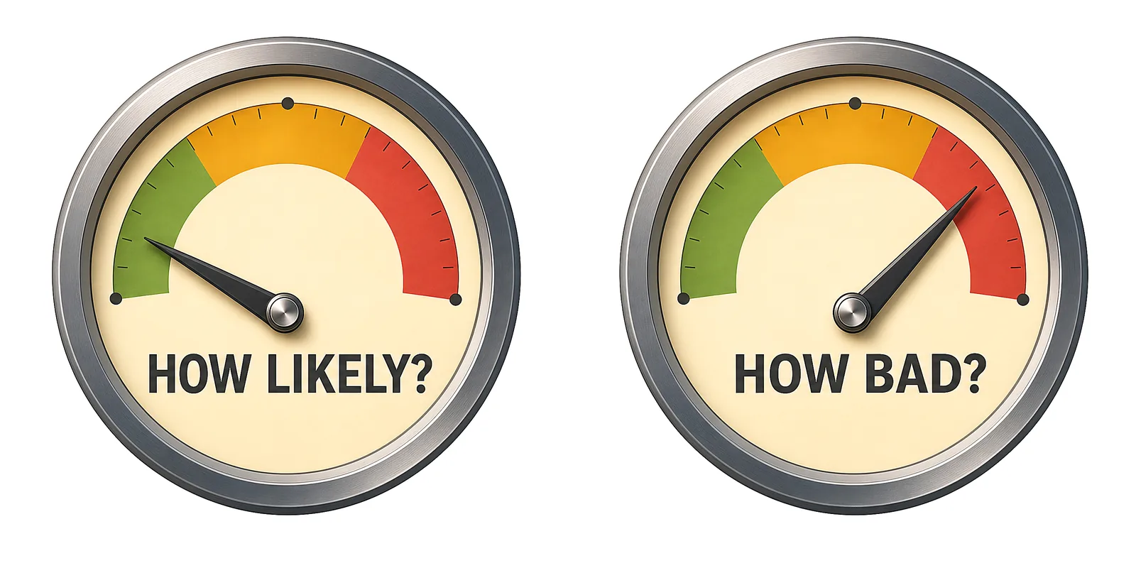 Judging a hazard with two questions: how likely, and how bad.
