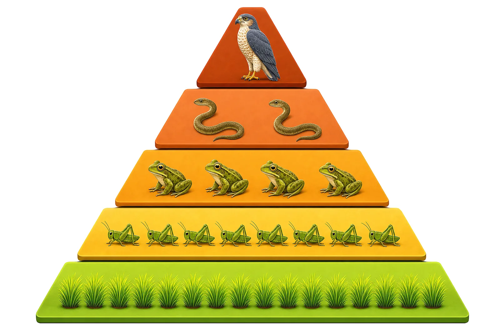 The energy pyramid: why there is room for fewer animals at the top.